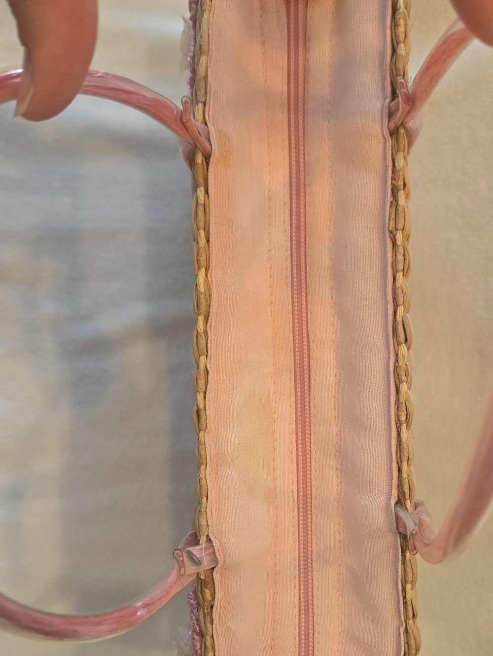 Pink Floral Embroidered Straw Tote By Caslon - Picture 7 of 7
